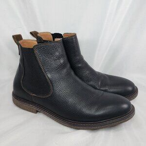 Dockers Florsheim Leather Slip On Ankle Boots Black Classic Anti Slip Size Men 9